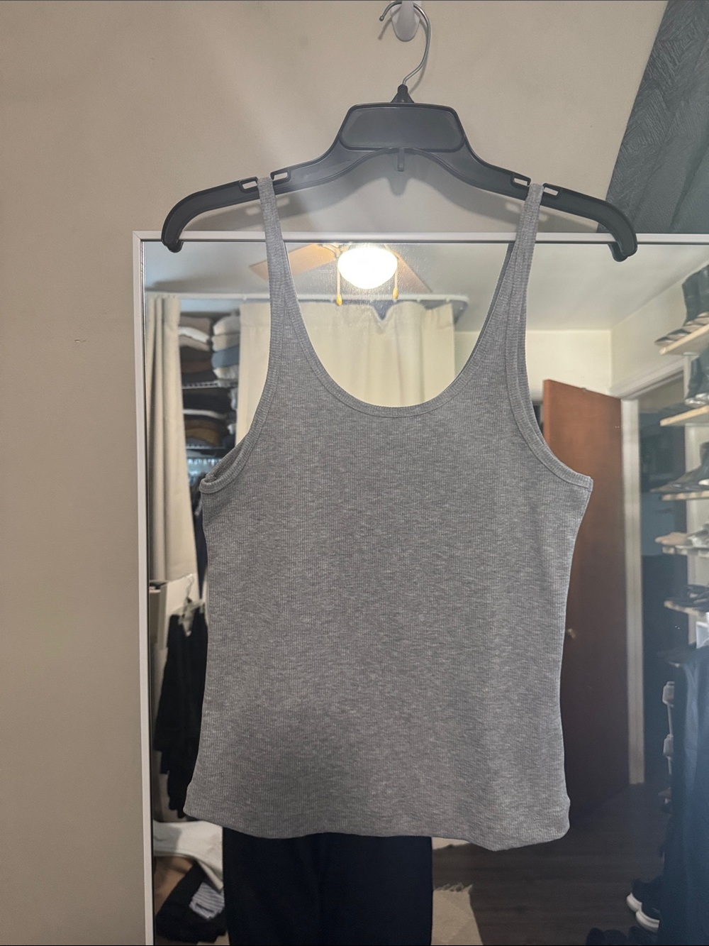 H&M Gray Ribbed Tank Top